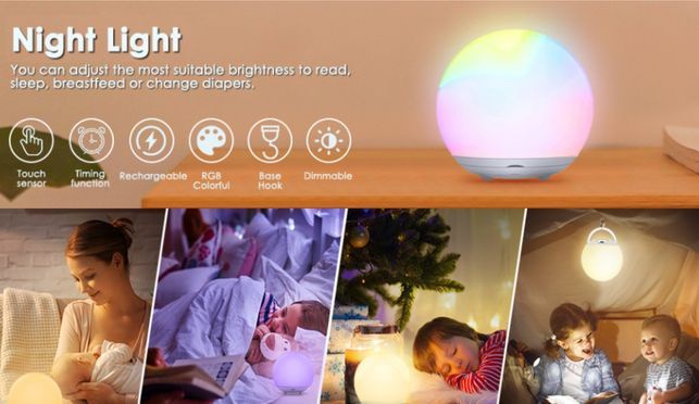 Babyfreundliches RGB-Nachtlicht, das jeden süßen Traum Ihres Babys bewacht