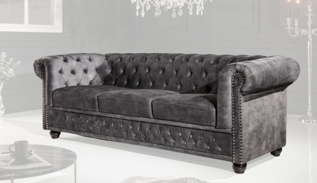 Dein neues, elegantes Sofa - mit Knopfheftung und Federkern!
