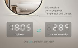Digitaluhr und Temperatur