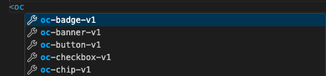 Autocompletion for OTTO component names
