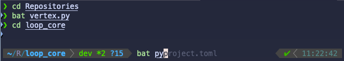 Ein Beispiel für die zsh Kommandozeile