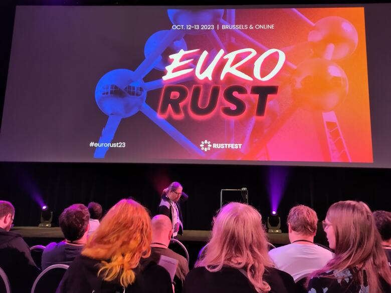 Sneak Peak von der Rust Konferenz 2023 Blick auf die Bühne