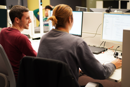 Not a stock photo – just two of my colleagues in day-to-day business