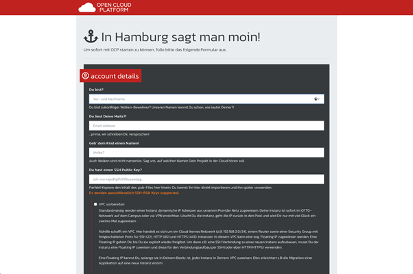 Screenshot of the "Registration App"