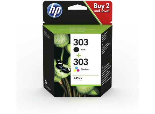 HP 303 2er-Pack Schwarz/Cyan/Magenta/Gelb Original Tintenpatronen
