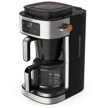 Krups Filterkaffeemaschine KM760D Aroma Partner, 1,25l Kaffeekanne,  integrierte Kaffee-Vorratsbox für bis zu 400 g frischen Kaffee