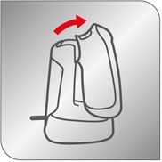 Exklusiver kompakter Bügelkopf mit Klapp-Mechanismus