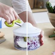 Tefal Gemüsehacker 5 eine Edelstahlklingen, Soft-Touch-Griff, und Zerkleinerer, einfache Ergebnisse! Weiß/Grün, rutschfest, Patentiertes leistungsstarke System Handhabung für 500ml, Sekunden