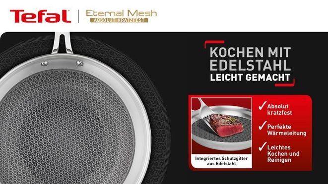 Eternal Mesh Wokpfanne 28 cm mit Deckel E49716