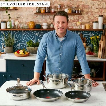 Jamie Oliver Cook' Smart Edelstahl-Wokpfanne 28cm, E31019