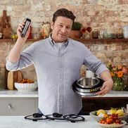 Tefal Pfannen-Set Jamie Oliver by Tefal L97691 Ingenio G6, Edelstahl (Set,  3-tlg), backofengeeignet bis 250Â°C ohne Griff,Schüttrand, Induktion