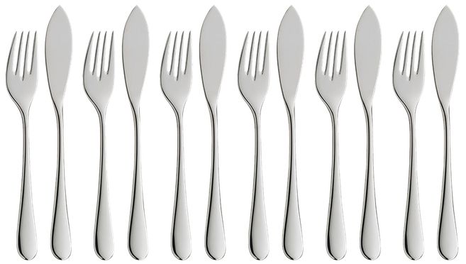 Merit Fischbesteck-Set, 12-teilig, Cromargan protect®