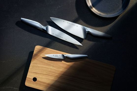 WMF Messer-Set Chefs Edition (3-tlg), Küchenmesser, Performance Cut,  Spezialklingenstahl, Holzbox, messerset