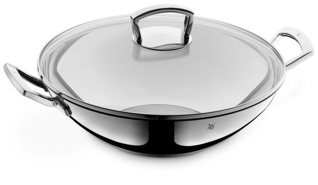 Wok mit Glasdeckel, 36 cm