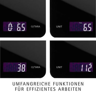 Digitale Küchenwaage, Schwarz, 23 x 15 cm