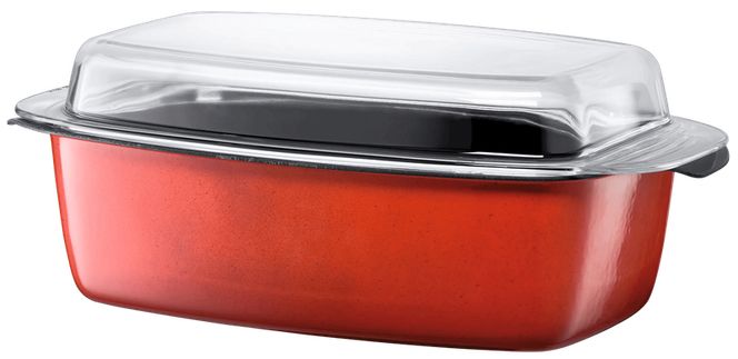 Silit Silargan® Passion Schlemmerkasserolle mit Deckel, 32 cm, Rot