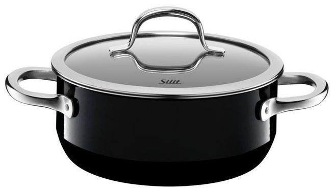 Silit Silargan® Passion Bratentopf mit Deckel, 20 cm, Black