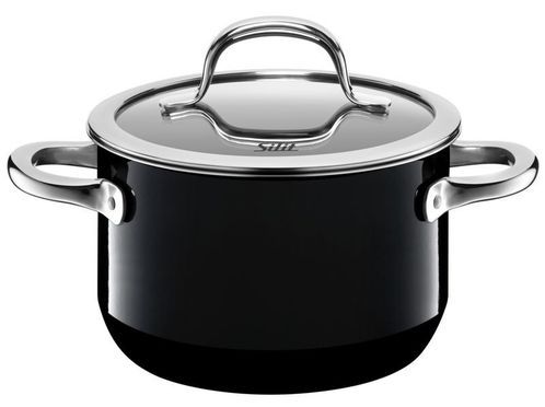 Silit Silargan® Passion Fleischtopf mit Deckel, 16 cm, Black