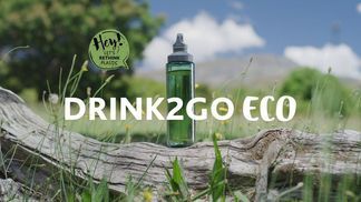 Emsa Trinkflasche N30323 Drink2Go Tritan Eco, Schraubverschluss, nachhaltig  aus recyceltem Kunststoff, dicht, 700 ml