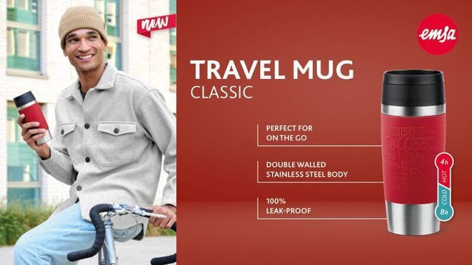 Travel Mug Classic Isolierbecher 0,36 L dunkelrot N20204
