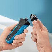 Anleitung für das Austauschen des Scherkopfes.