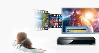 Blu-ray-Rekorder (Full GB 500 Panasonic Hi-Res WLAN, Upscaling, Festplatte) DMR-BST760EG (Ethernet), 4K Audio, LAN HD, Konvertierung, 2D-3D