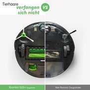 Zwei Gummibürsten mit ständigem Bodenkontakt