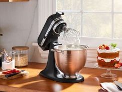Wiselet Rührschüssel Aus Edelstahl Für KitchenAid – 5 Liter, Kupfer-Finish, Inkl. Silikonschaber – Passt Auf Classic & Artisan Kippkopf-Mixer
