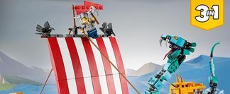 3 unterschiedliche Wikinger-Abenteuer mit LEGO® Steinen