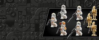 5 LEGO® Minifiguren und 3 Kampfdroiden