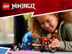 Actiongeladenes NINJAGO® Motorrad- und Mech-Spielset