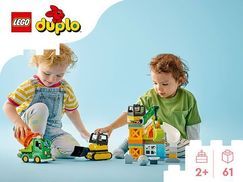 Lebhafte Spielzeug-Baustelle für Vorschulkinder