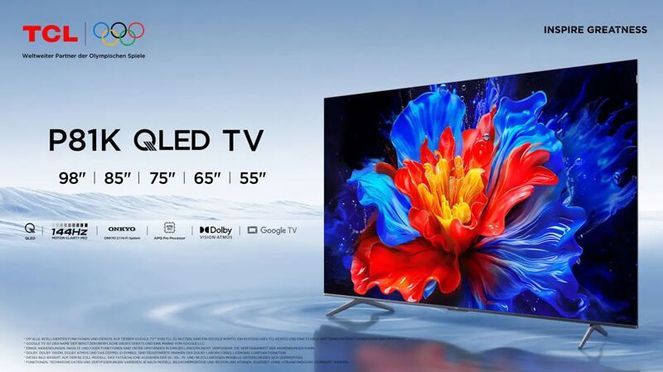 TCL 55P81KX2 QLED-Fernseher (139 cm/55 Zoll, 4K Ultra HD, Google