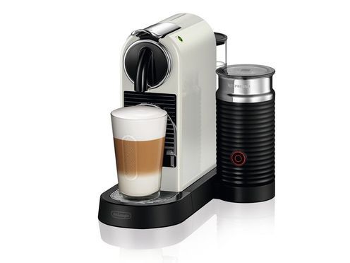 Nespresso Kapselmaschine CITIZ EN 267.WAE von DeLonghi, White, inkl.  Aeroccino Milchaufschäumer, Willkommenspaket mit 7 Kapseln