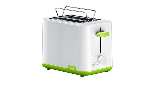 Heutige Neuankömmlinge Braun Toaster HT1010GR 2-Scheiben-Toaster weiß/grün