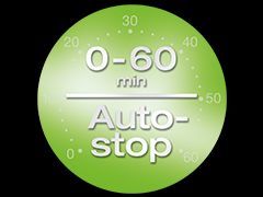 Intuitive Zeitschaltuhr mit Auto-Stopp