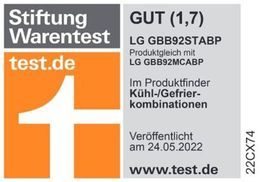 LG Kühl-/Gefrierkombination GBB92STABP, 203 cm hoch, 59,5 cm breit, Soft  Start & Soft Stop