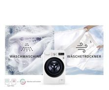 LG Waschtrockner V9WD128H2, 12 kg, 8 kg, 1400 U/min, TurboWash® - Waschen  in nur 39 Minuten
