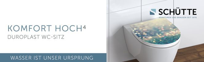 Schütte WC-Sitz Magic Light, Duroplast, mit Absenkautomatik und Schnellverschluss, High Gloss