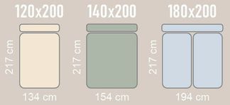 3 Bettbreiten wählbar (120, 140 oder 180x200)