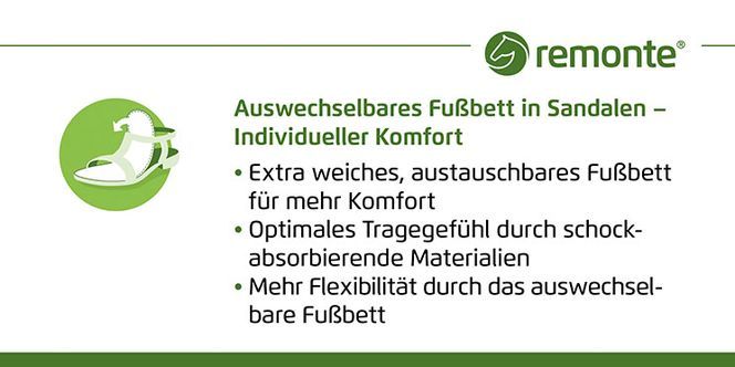 Wechselfußbett bei remonte - das macht die Schuhe besonders