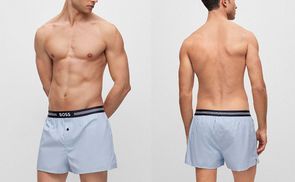 Entdecke die klassischen Webboxershorts von BOSS