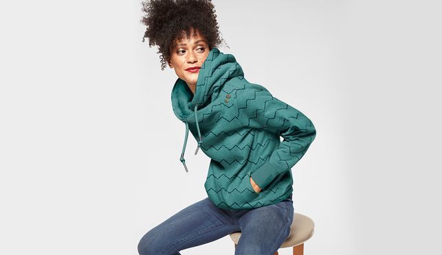 Gripy Button Chevron O Hoodie von Ragwear
