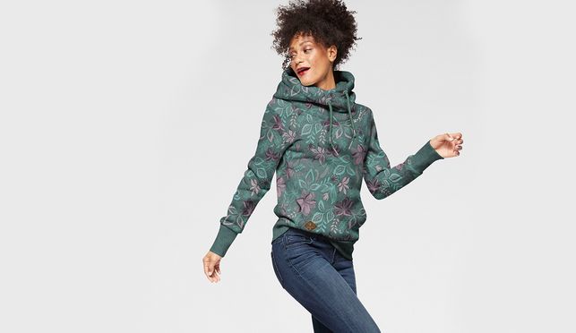 Gripy Flowers O Hoodie von Ragwear