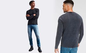Rundhalspullover OS WASH CREW KNIT