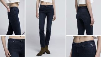 Zolie straight-fit jeans Black delavè | Replay Jeans
