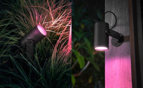 Philips Hue LED Gartenstrahler Lily XL, Dimmfunktion, Farbsteuerung, Smart  Home, Timerfunktion, LED fest integriert, Farbwechsler, Hue LED-Gartenstrahler  (Erweiterung)