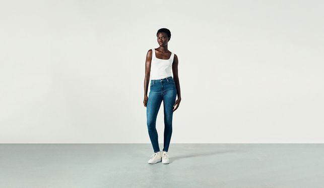 KAI SKINNY TH Hilfiger blauer HARLEM Tommy in Skinny-fit-Jeans U FLEX Waschung HW