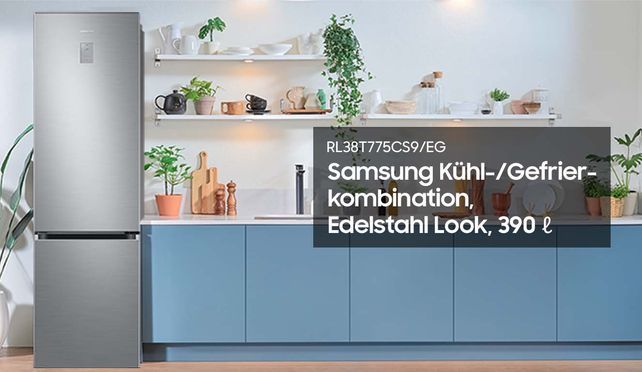 Samsung Kühl-/Gefrierkombination RB7300 203 59,5 cm cm RL38T775CS9, hoch, breit