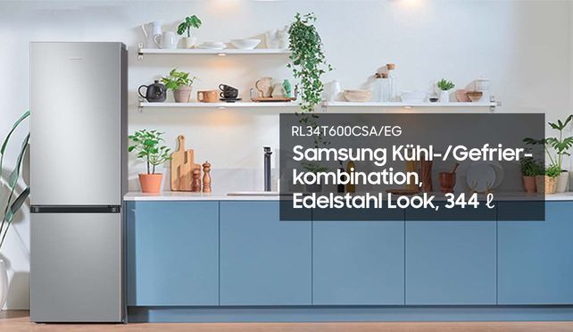 Samsung Kühl-/Gefrierkombination RL34T600CSA, 185,3 cm hoch, 59,5 cm breit